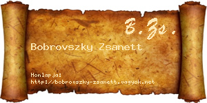 Bobrovszky Zsanett névjegykártya