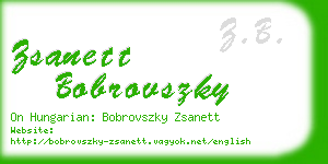 zsanett bobrovszky business card